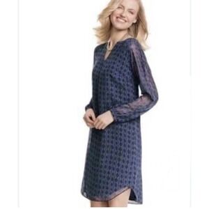 Cabi Women's Chiffon Dress Medium Long Sleeve Work Wear Office Modest